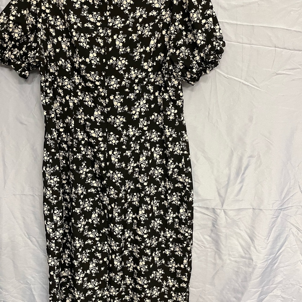 Floral Black Dress